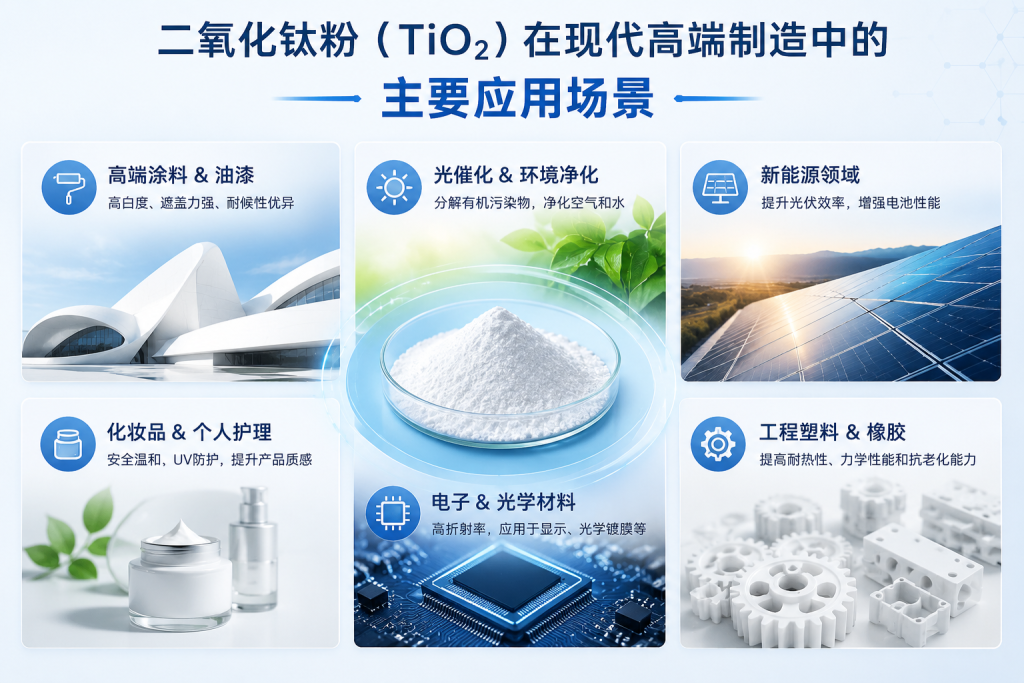 二氧化钛粉(TiO₂)的主要应用场景
